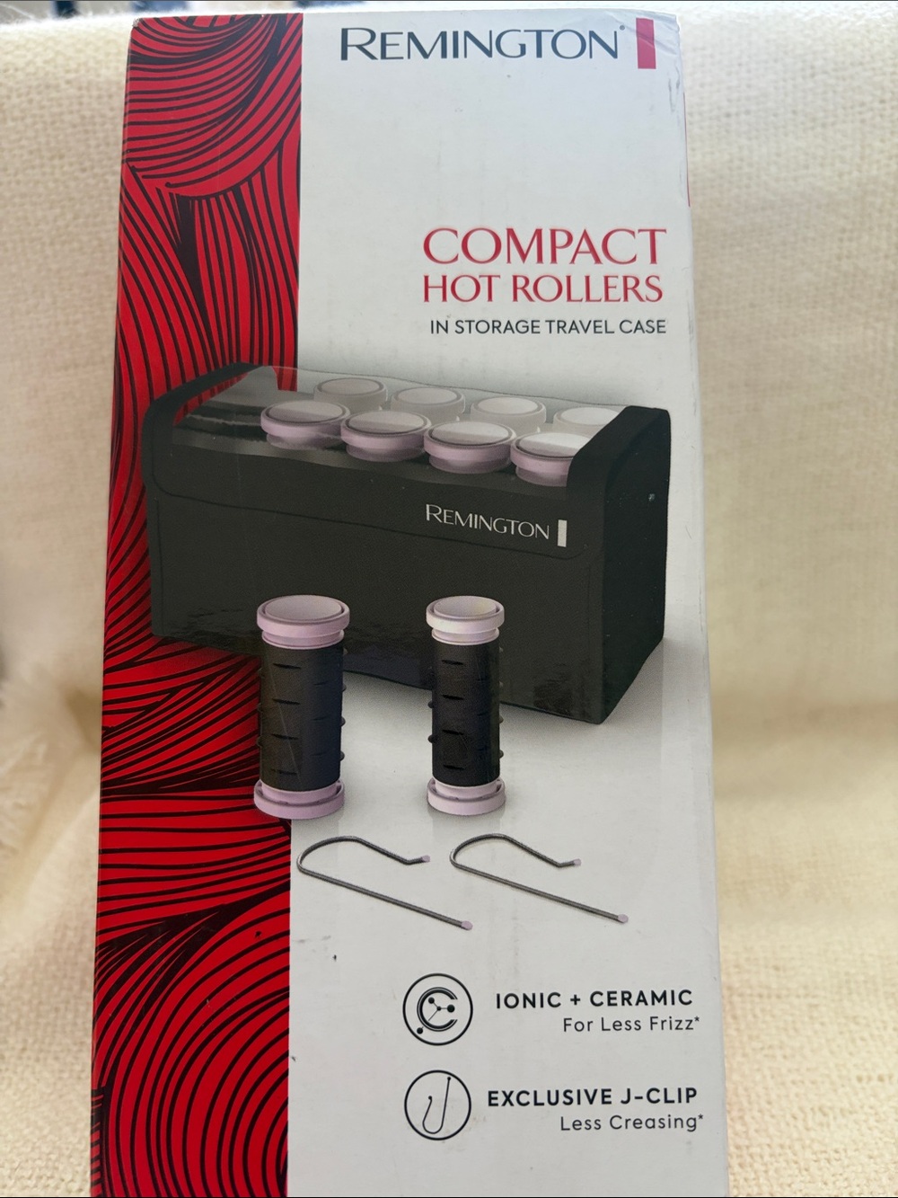 Remington compact, hot rollers in storage travel case